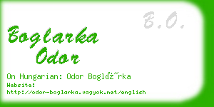 boglarka odor business card